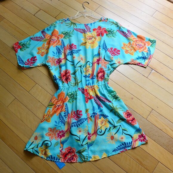Cupshe Tropical Dolman Sleeve Casual Mini Dress Size M NWT - Picture 9 of 12